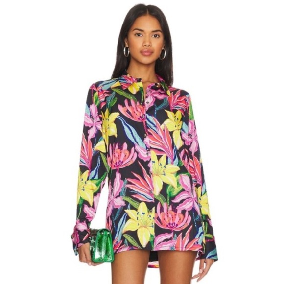 Rococo Sand Tops - Rococo Sand Retrofete Chris Blouse Floral Georgette Top